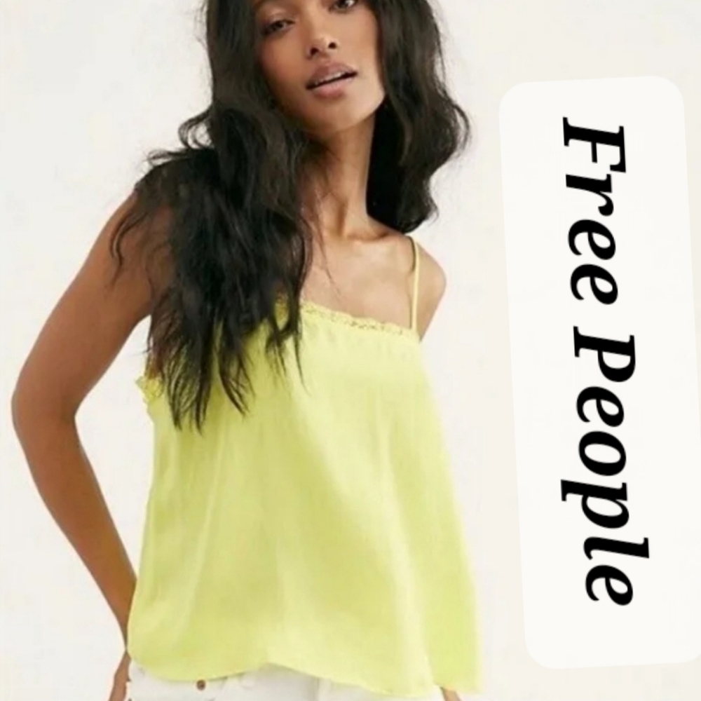 FP Beyond Me Cami Tank Top Electric Yellow Lemon Size  X Small FP157